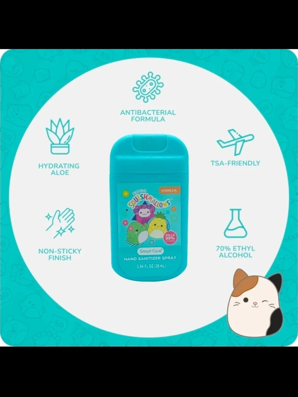3pc Smart Care Hand Sanitizer Spray - Squishmallows & Barbie BNIB